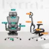 High Back Home Office Desk Chair with Lumbar Support, 4D Adjustable Armrest & Seat Depth 2