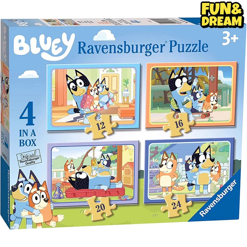 Ravensburger Genuine Bluey Family Cartoon Puzzle Toy 4-In-1 Puzzle Toys For Children Educational Toys Birthday Present 5
