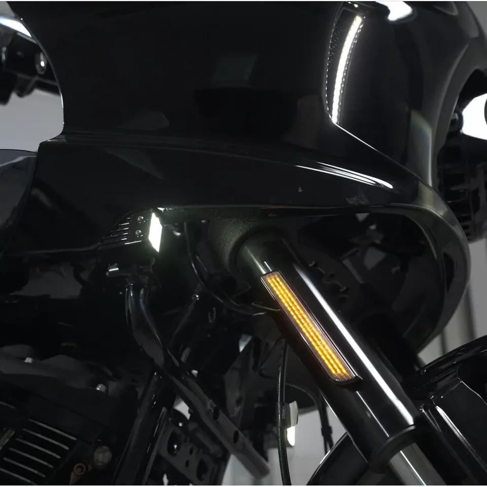 Amber LED Fog Light & Turn Signal For Harley Softail Low Rider ST & El Diablo 2022-2025 — Direct OEM Replacement, Smoked Lens - View #7