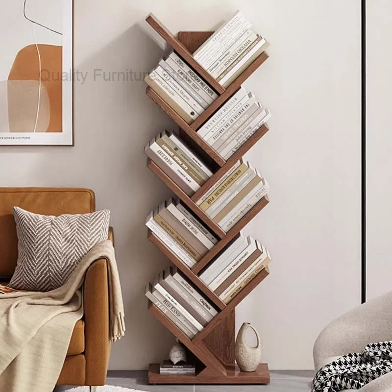 Wooden Kitchen Bookcase Modern Bedside Organizer Minimalist Bookshelf Organizer Display Estanteria Habitacion Modular Furniture