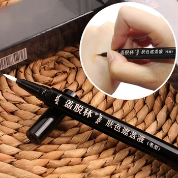 Vitiligine Leukoderma Penna di copertura Correttore impermeabile Crema liquida Donna Uomo Viso Scolorito Pelle Vitiligine Toppe E Stemmi Trucco