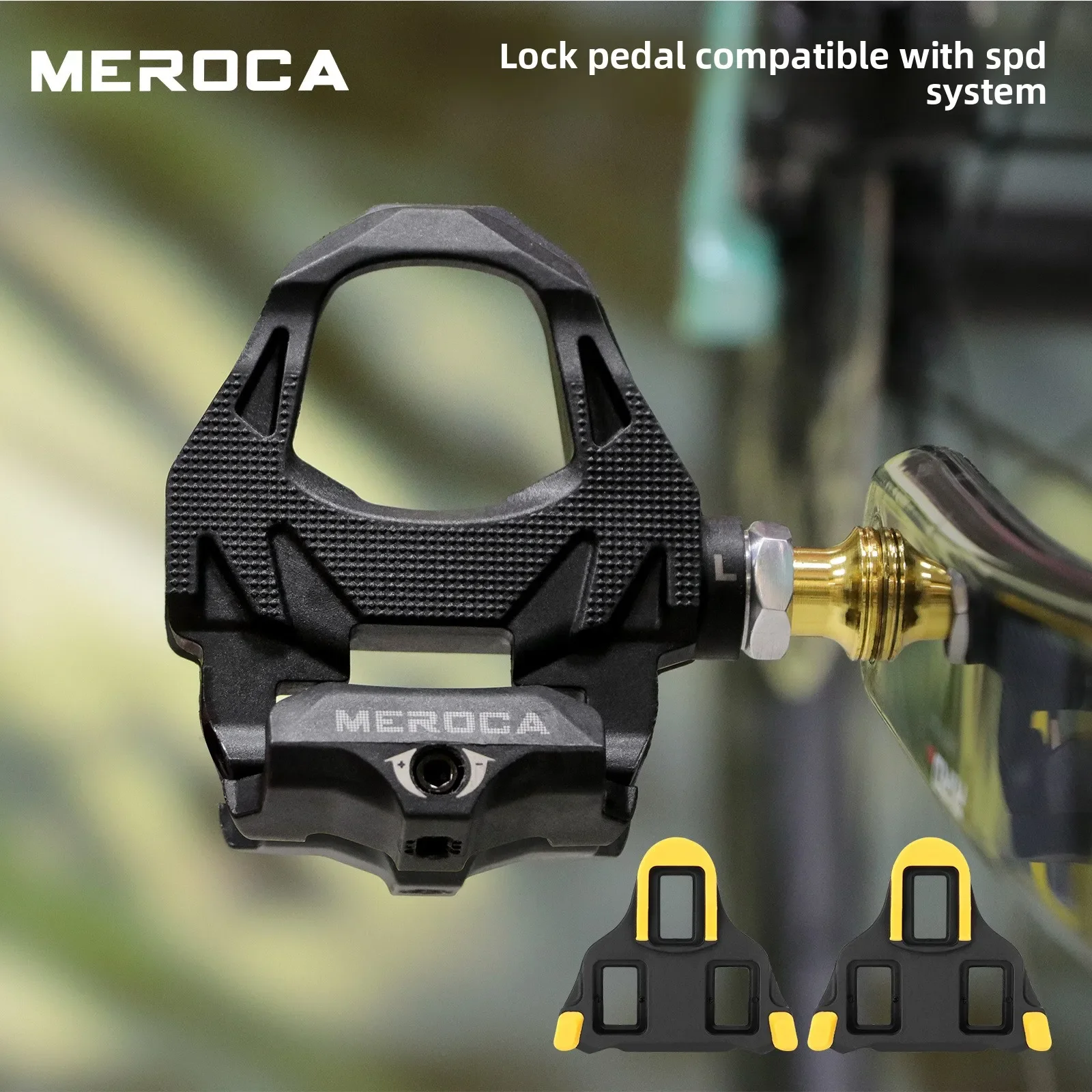 MEROCA ロードバイク ロック ペダル: 軽量、セルフロック、SPD システム、ロック プレート付き、ペイリン - AliExpress 18