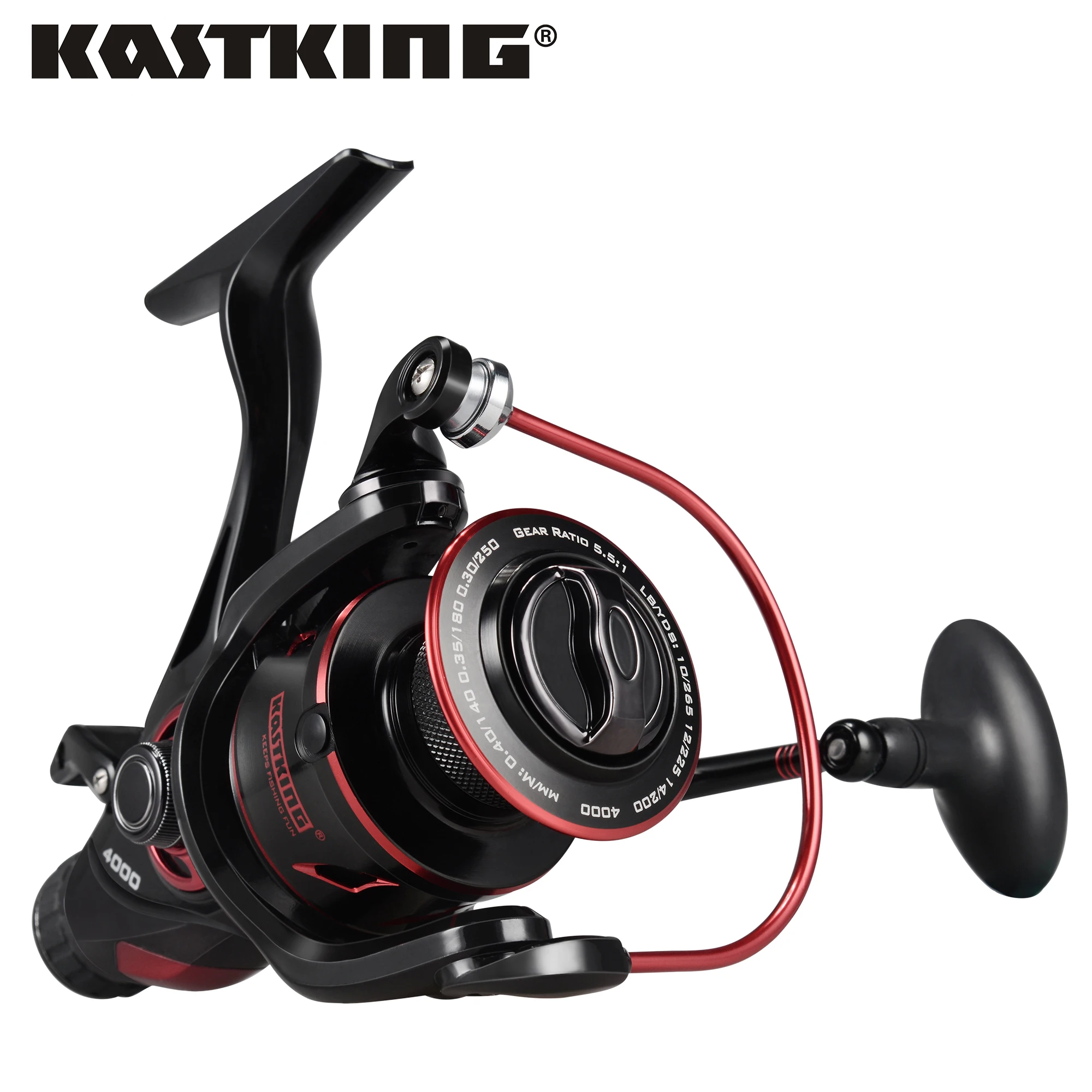 KastKing-carrete de pesca giratorio Legend II, accesorio de fibra de carbono Max Darg 5,2: 1, Ratio de engranaje, bobina de pesca de agua dulce y salada, 10kg
