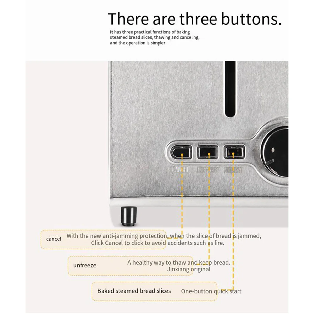2 Slice Toaster with Auto Shut Off - Extra Wide Slots and Removable Drop-Down Crumb Tray with Cancel EU Plug 4