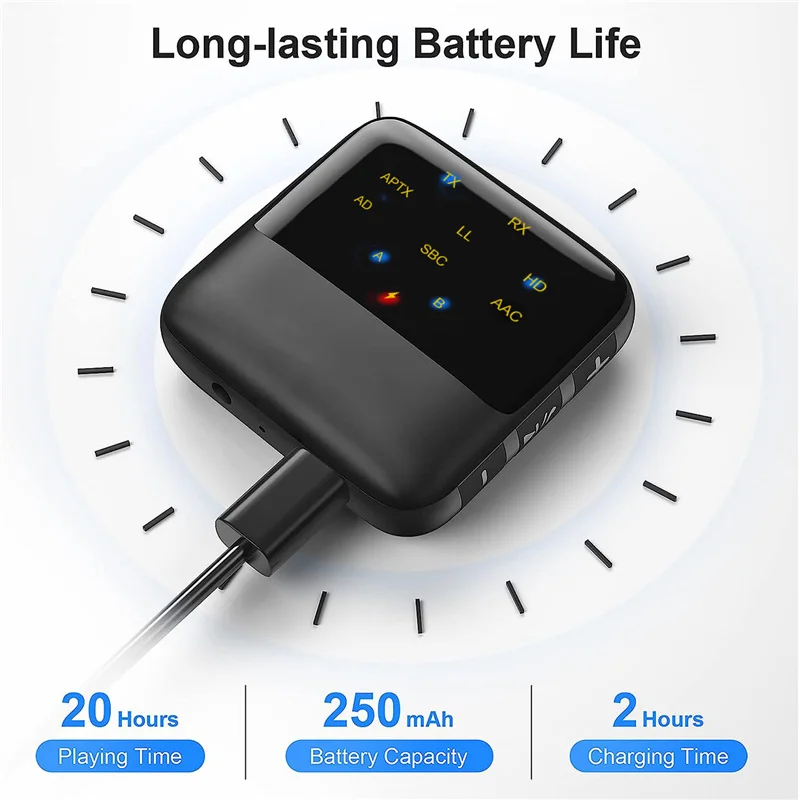 Bluetooth 5.2 Adapter for Car Headphones Speaker TV PC