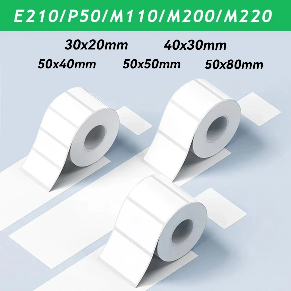 Adhesive Square/Round Labels for Phomemo M110/M120/M200/M220/M221 Multi-Purpose for Business Kitchen