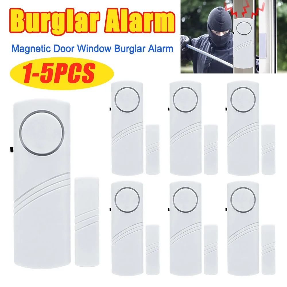 Security system security alarm smart siren alarm wireless alarm 1~5PCS New Longer Door Window Wireless Burglar Alarm With Magnetic Sensor Home Safety Wireless Longer System Security Device