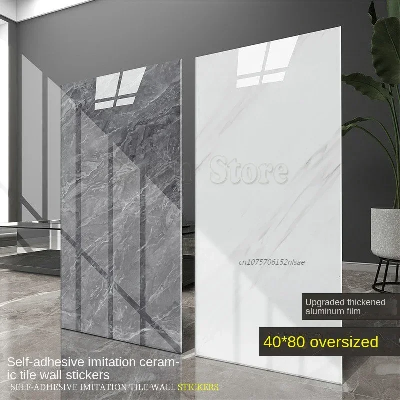 3D self-adhesive marble wall stickers bathroom kitchen background decoration waterproof and moisture-proof wall panel tiles