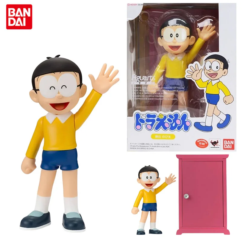 Bandai Genuine Figuards Zero Doraemon Anime Figure Nobita Nobi Dokomdemo Doa Action Toys Forkids Regalo Di Natale Modello Da Collezione