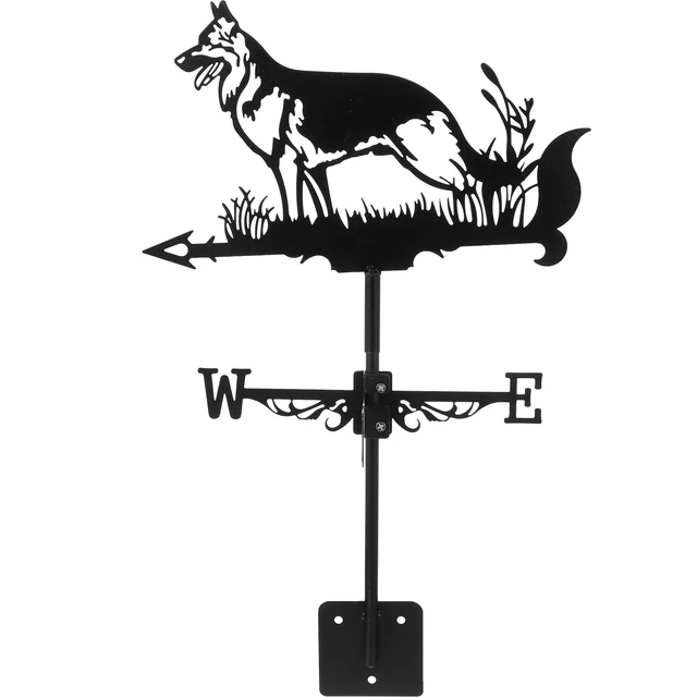 Szélkilát -Időjárás Időjárási Lapátok Udvari Gyepen Fekvő Földi Betét Weathervane Vasjelző Teraszos Kerti Dekorációs Kakas