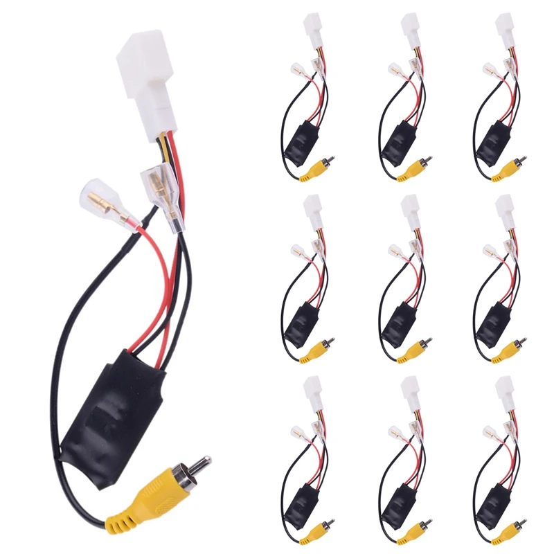 

10Pcs 4 Pin Car Reversing Camera Cable Adapter Retention Wiring Harness Cable Plug Reverse Connector Adapter For Toyota