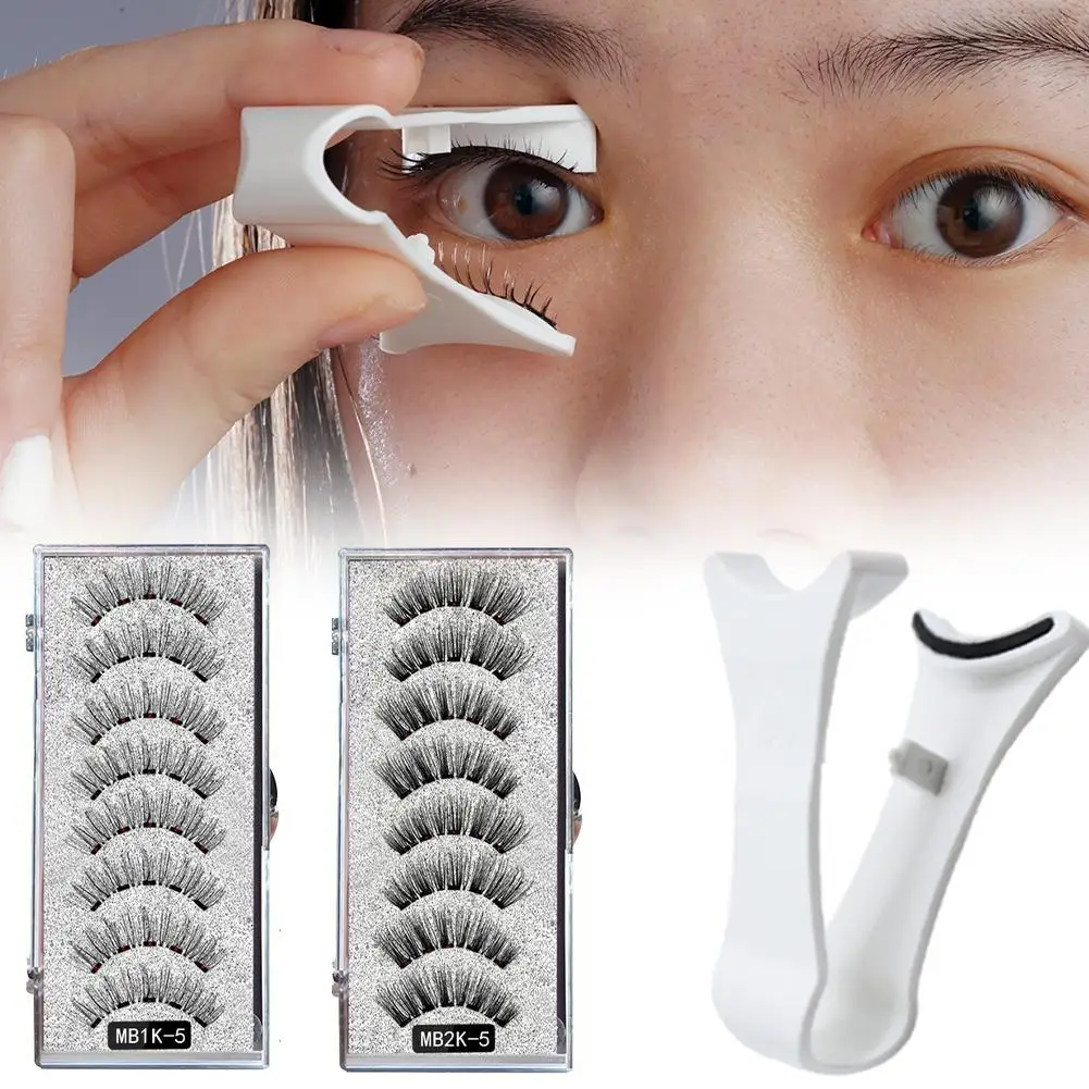 5pairs Magnets Tweezer With 3d Magnetic Natural Mink Curler False Extension Makeup Eyelash Eyelash Clamp Professional Clip Q7d8