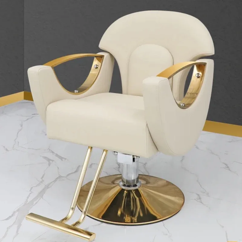 

Professional Modern Hair Salon Barber Chair Lift Swivel Perm Hair Dyeing Barber Chair Silla De Barbería Salon Furniture