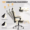 6-Point Massage Office Chair, with Footrest Heated Executive with Reclining Backrest, Ergonomic Gaming Chair with Padded Armrest 4