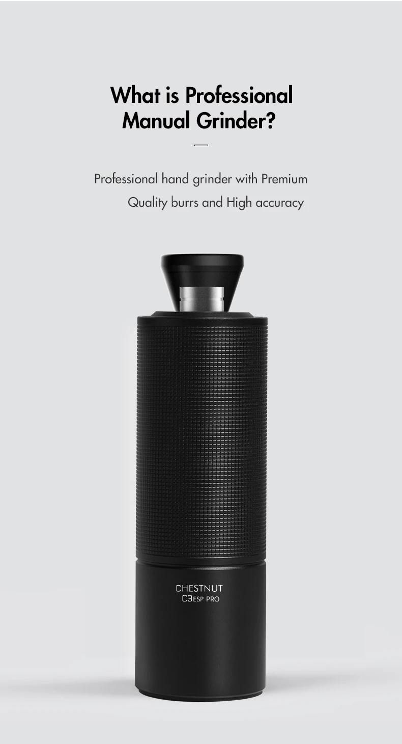 Description Picture 4 of itemTIMEMORE Chestnut C3ESP PRO Manual Coffee Grinder Capacity 25g Hand Adjustable Steel Core Burr Send Cleaning Brush