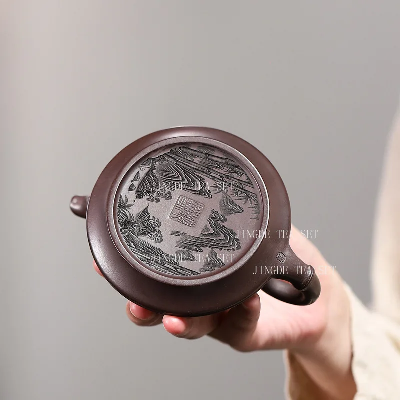 Authentic Yixing Purple Clay tea pots High Stone scoop Teapot beauty kettle Raw ore Handmade Boutique Tea set Tie Guanyin 200ml