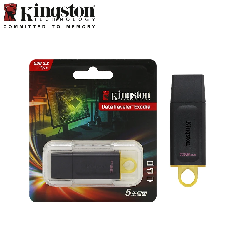 Usb Flash Drive Flash Drive Kingston USB3.2 Gen1 Pen Drive DTX Flash Pendrive Computer 64GB 128GB 256GB High Capacity USB Flash Drive Memory U Disk