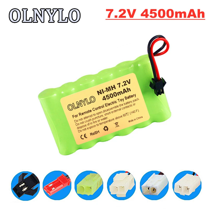 Ni-Mh 7.2 V 4500 Mah Aa Batteria Ricaricabile Per Telecomando Elettrico Giocattolo Barca Auto Camion 7.2 V 4500 Mah Nimh Batteria