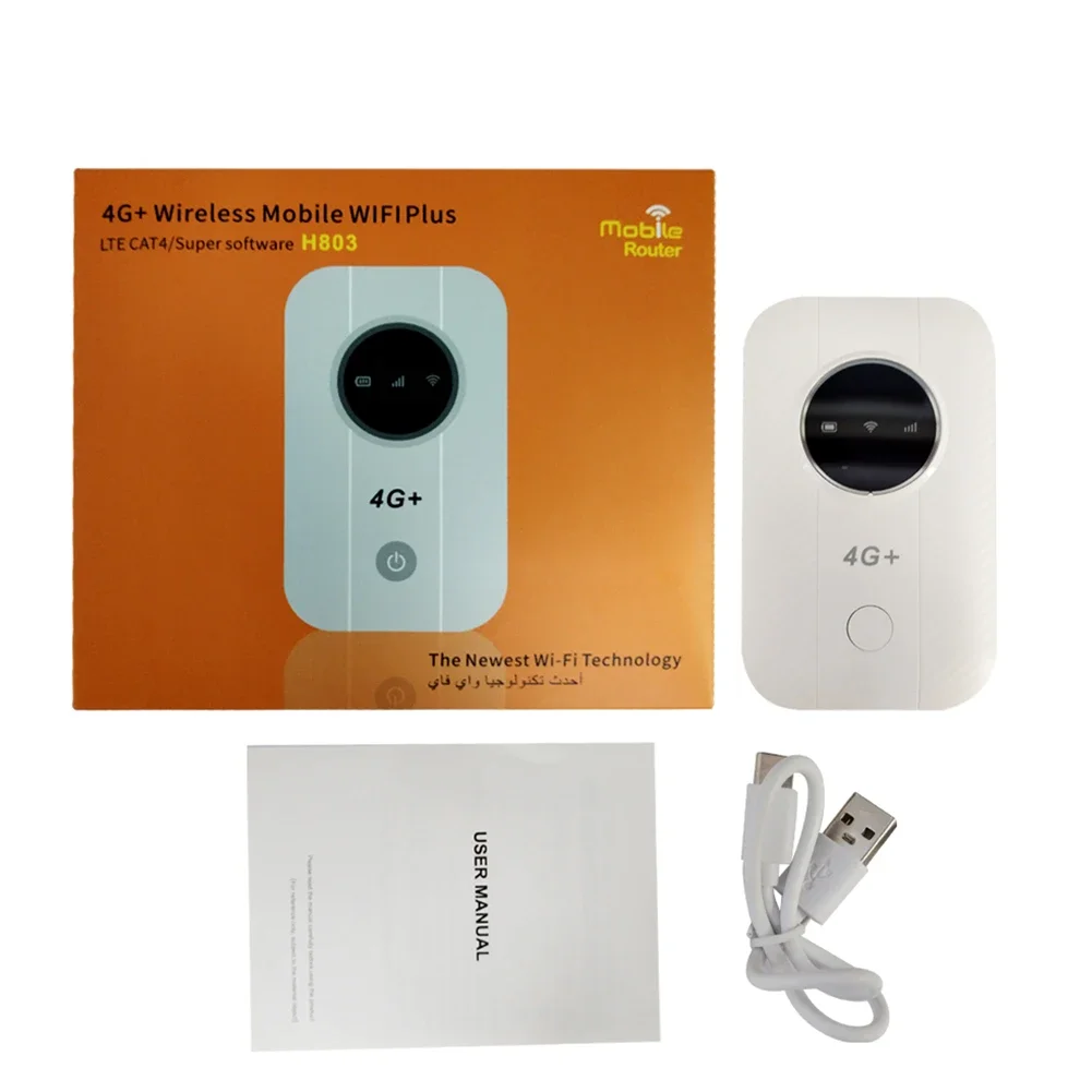H803 4G LTE Wireless Router Modem Router 150Mbps 3650mAh Pocket Hotspot Up To 10 Devices Portable Mobile WiFi Router  ﻿