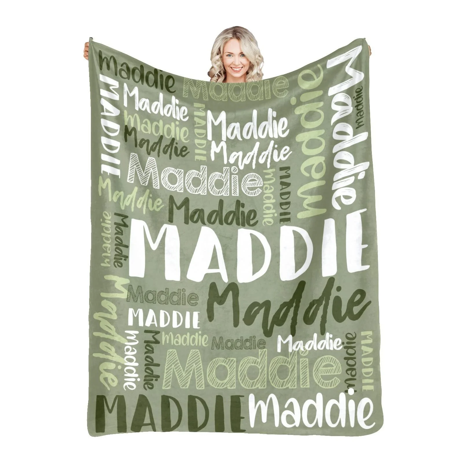 Personalized Flannel Baby Blanket - 30 Color Options, Custom Name, Monochrome Fleece Gift