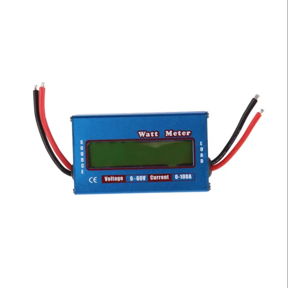 10-1PCS DC Power Analyser Watt Volt Amp Meter LCD Digital Display 12V 24V Solar Wind Analyzer Current Energy Meter Power Tester