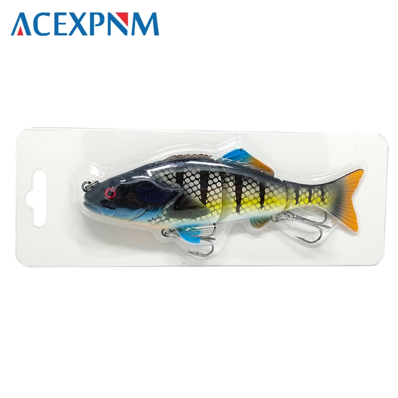 2024 New Hard Fishing Lure 3 Segments Artificial Lure Multi Jointed Swimbait Lifelike Crankbait Sinking Wobblers 50g 15cm 6