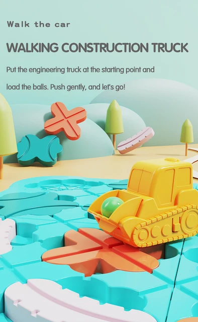 Children Maze Thinking Logic Training Reasoning Education Board Game  Creating Road Forklift Iq Puzzle Car Track Party Game Toys - Party Games -  AliExpress