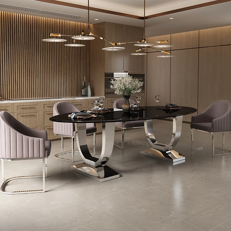 

Marble 10 seater dining table set modern dining room furniture