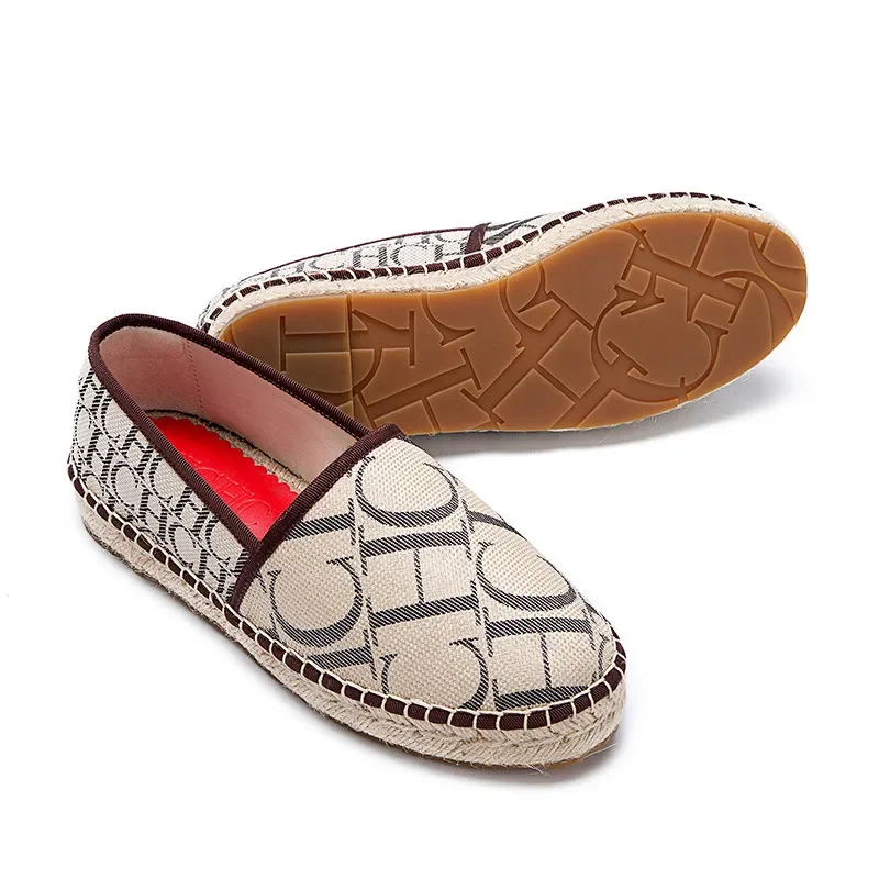 CH Luxury Flat Women's Shoes Premium Sense Fashion Outdoor High Quality Casual Shoes Letter Printed Women's Fisherman Shoes 4