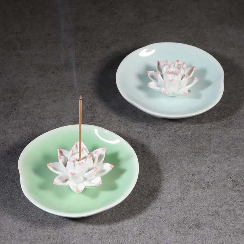 

Держатель для благовоний PINNY Celadon Lotus, подставка для благовоний, аксессуары для украшения дома, керамические изделия