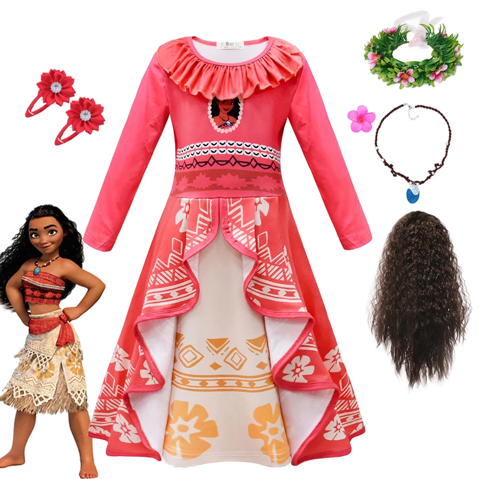 Costume di Vaiana Moana Disney Basic plus per bambina