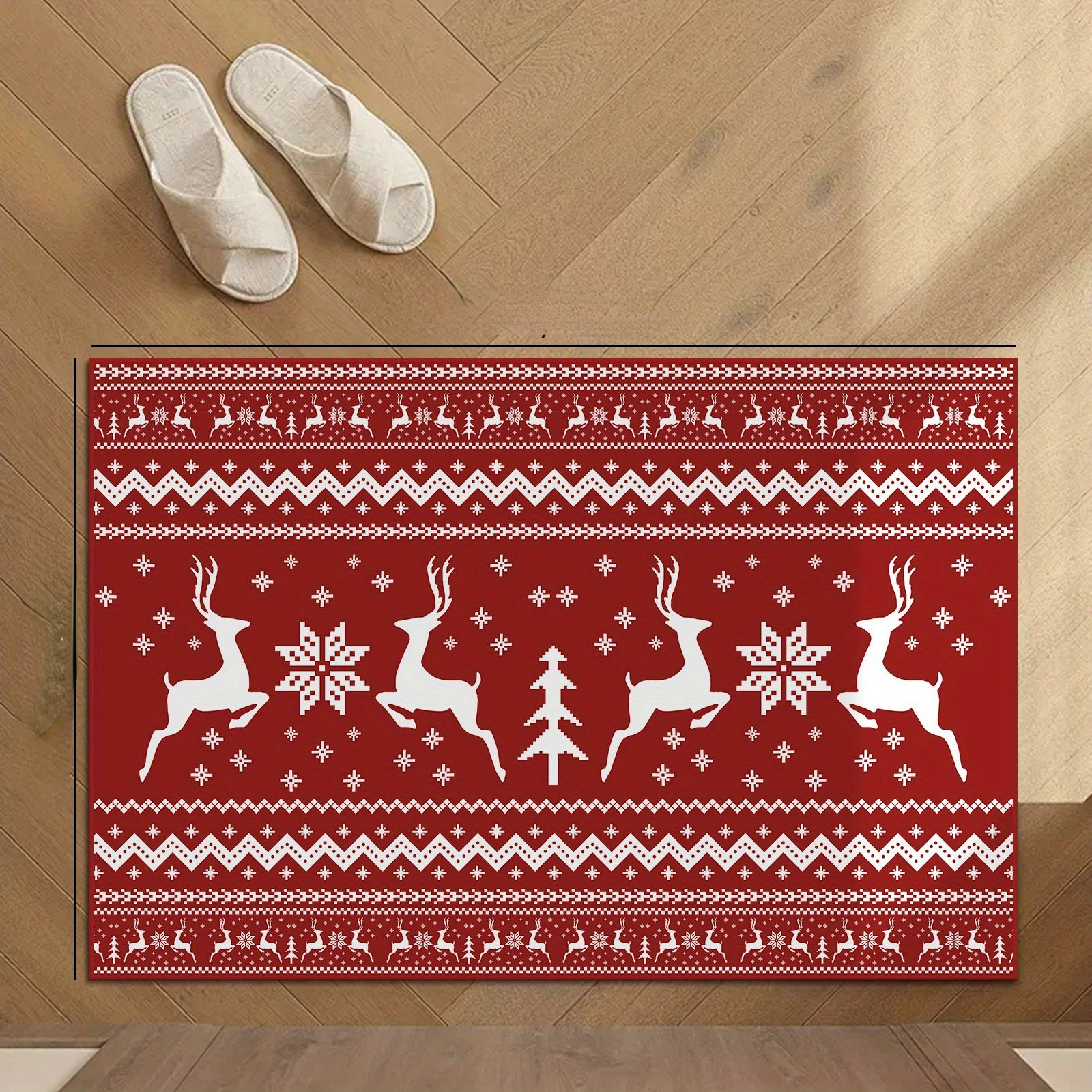 Christmas Tree Elk Welcome Door Mats Room Decor Kitchen Floor Mat Kitchen Hallway Balcony Rugs Christmas Party Decorations