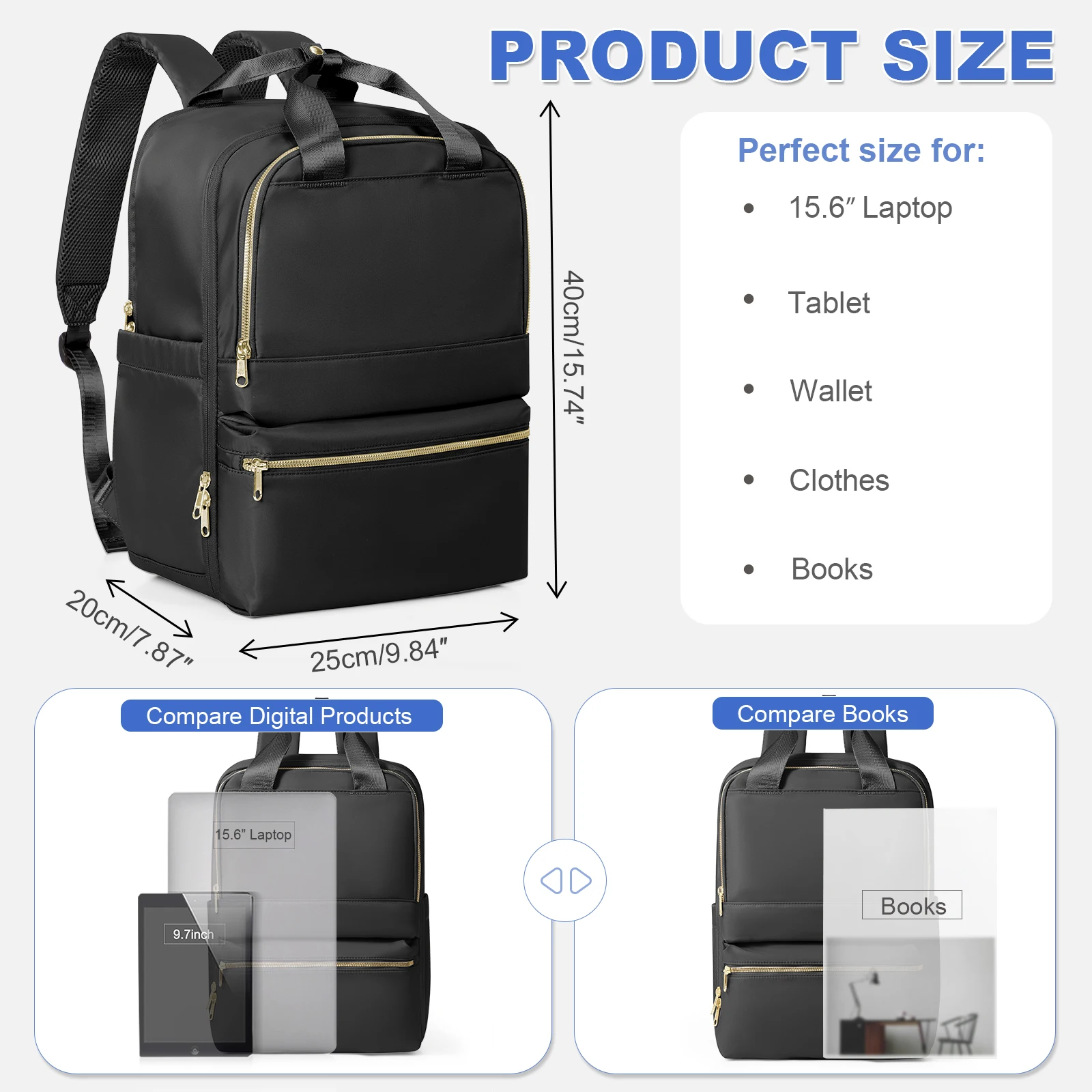 Ryanair 40x30x20 Travel Backpack, Double-Shoulder Bag, Fashionable Schoolbag, Girl College Backpack, Women's Executive Backpack