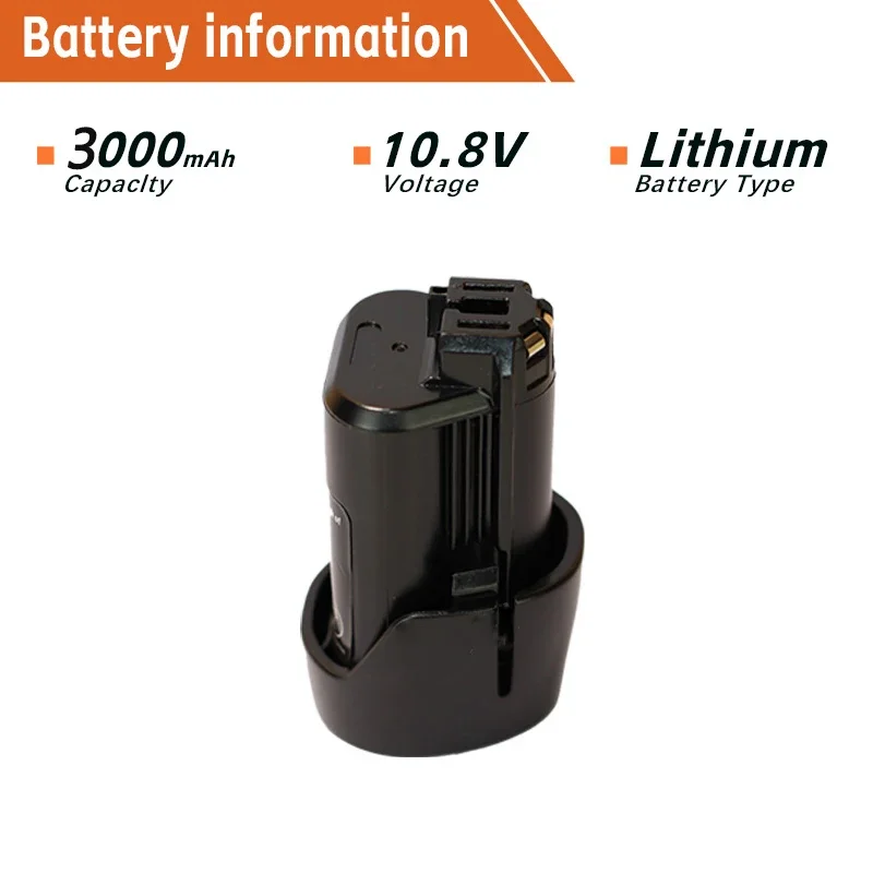 3000mAh 10.8V  Li-ion Rechargeable Battery Pack Replace for BOSCH Cordless Electric Drill Screwdriver BAT411 BAT412 BAT412A