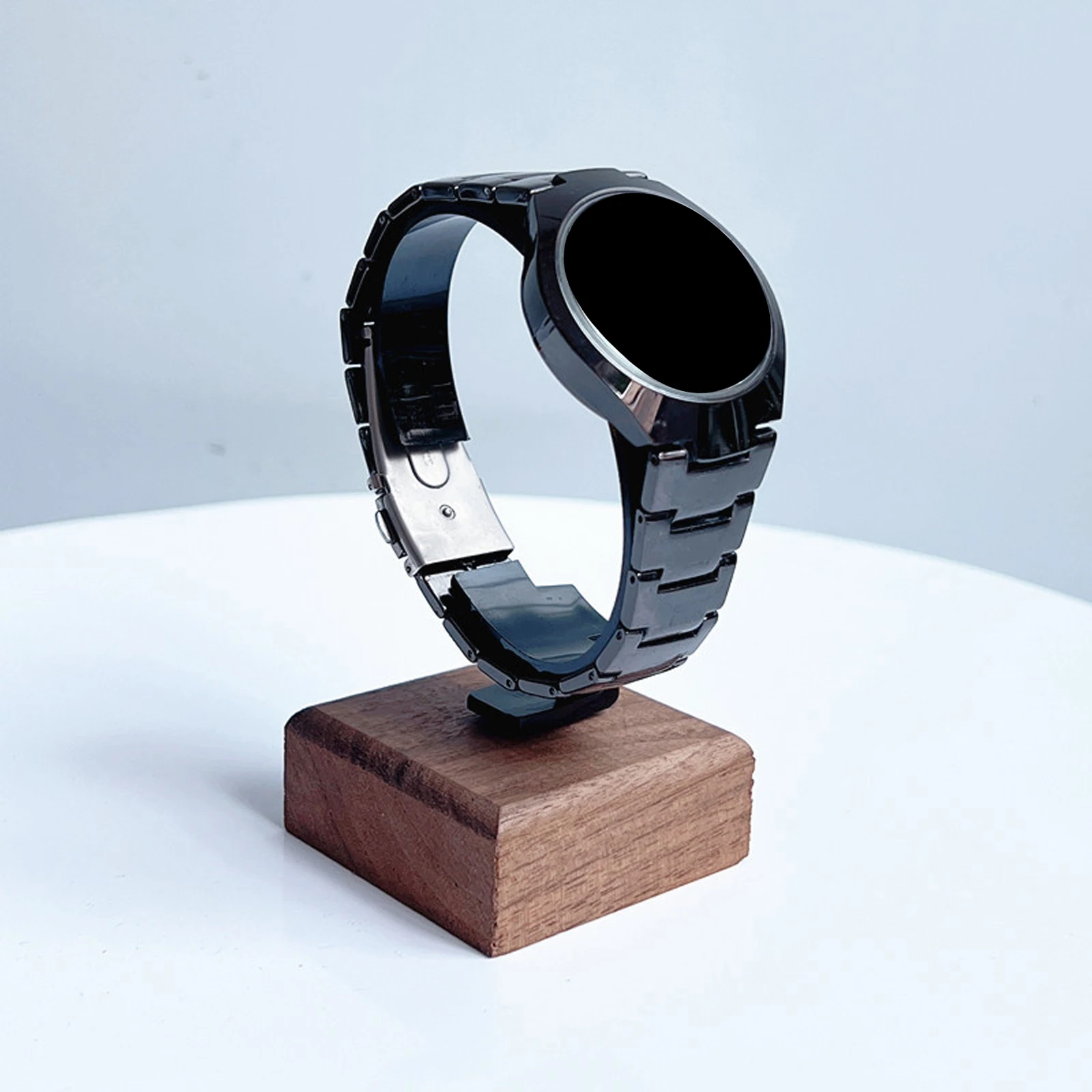 C Shape Watch Display Stand Tool Wooden Base for Retail Store Showcase