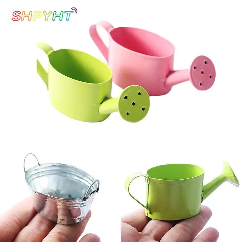 

1:12 1:6 Miniature Iron Bucket Watering Can Model Plant Watering Tool Dollhouse Furniture Kitchen Living Room Garden Decor Toy