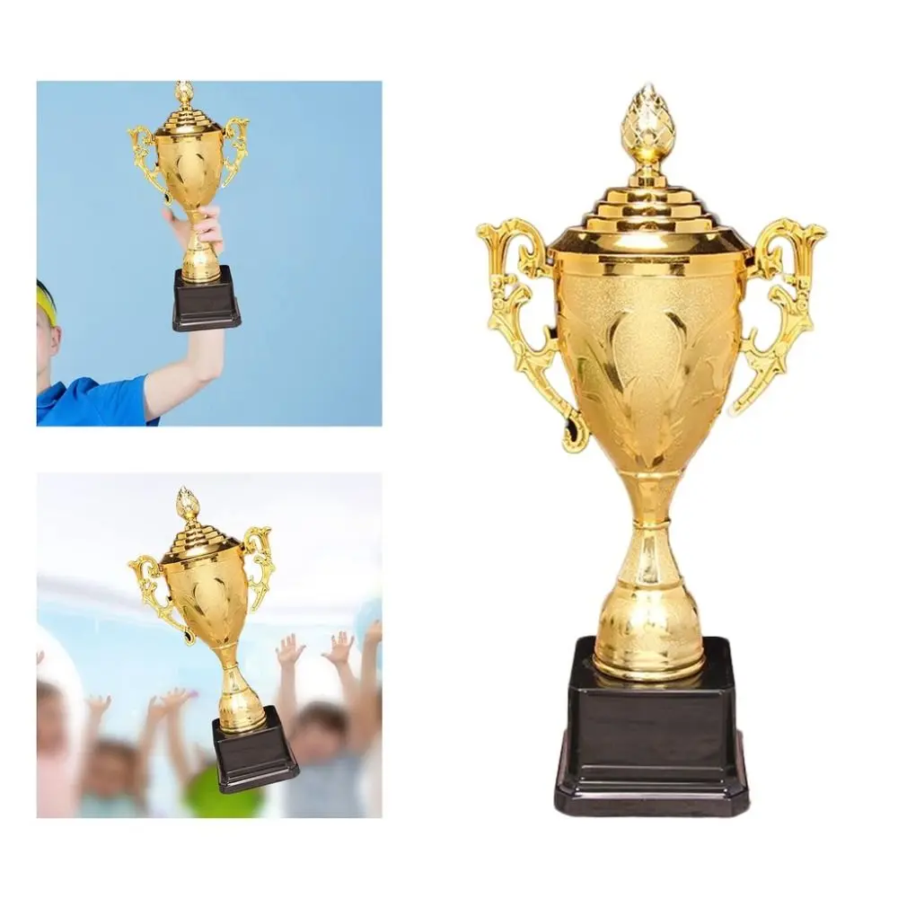 Children's Gold Trophy Awards School Rewarding Supply Competition Soccer Winner Award Trophy Toy Plastic Model Small Prize Cup plastic trophy toys