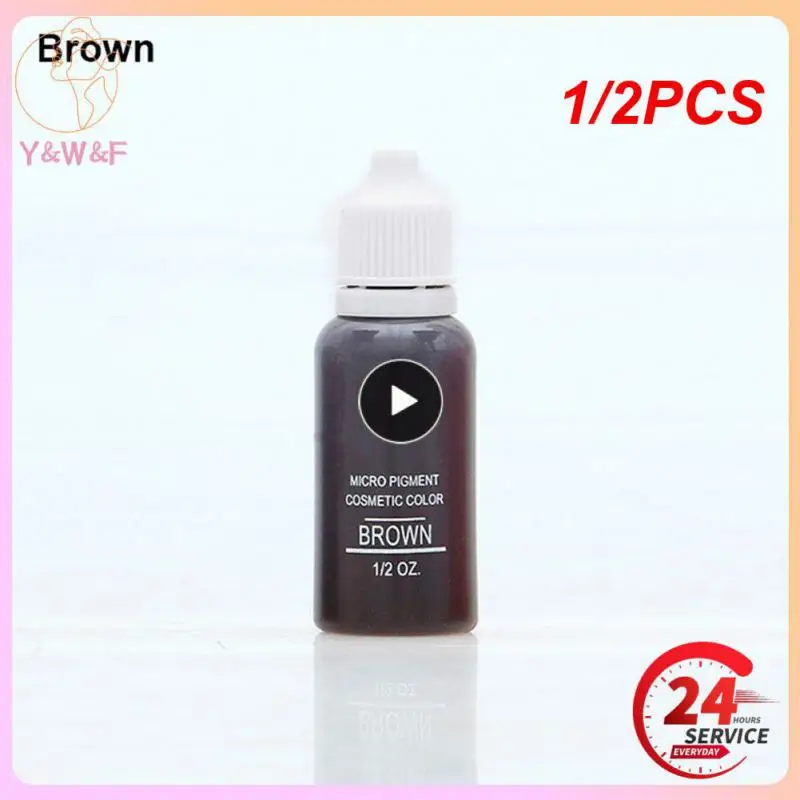 

1/2PCS color 15ml/bottle Permanent Makeup Color Natural Eyebrow dye Plant Tattoo Ink Microblading Pigments For Tattoos Eyebrow