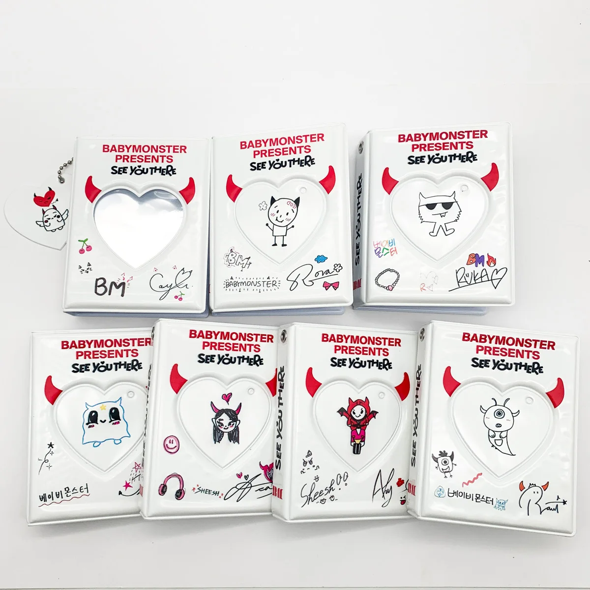 KPOP BABYMONSTER Cute Cartoon Card Binders ASA Ahyeon Ruka Rami