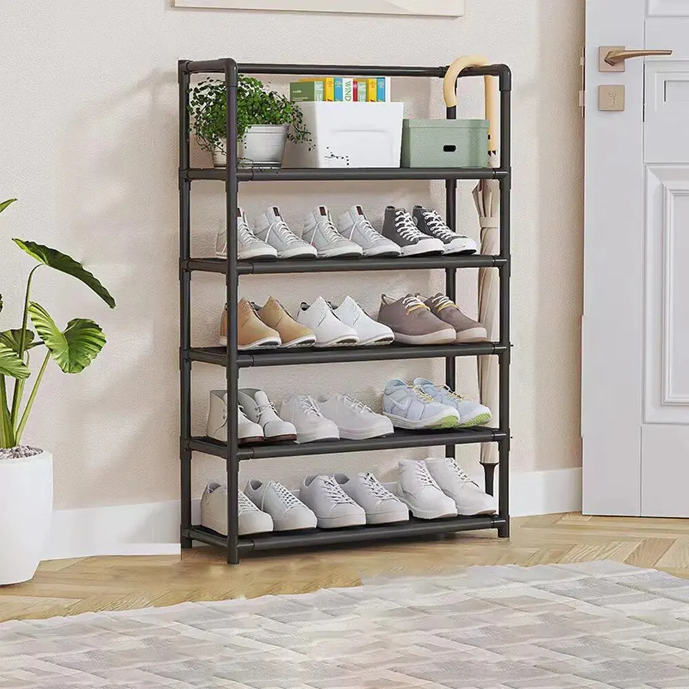 Five Layer Shoe Rack Large Capacity Simple Multi-Layer Armrest Shoe Rack Simple Dust-Proof Storage Dormitory shoe rack shoe organizer shoe cabinet