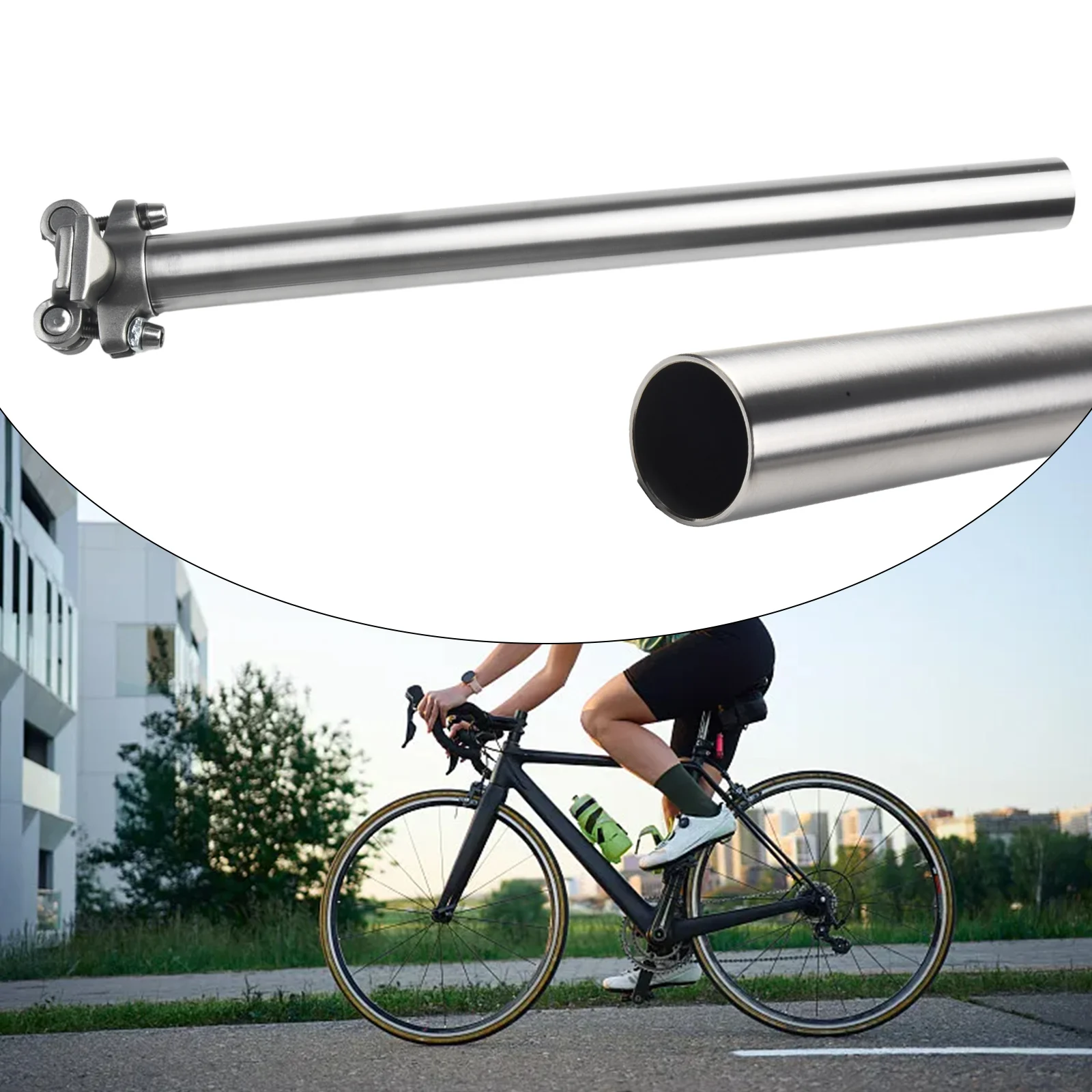 

MTB Road Bike Seatpost Indoor 1 Pc Accessories Exquisite Appearance High Reliability Replacement Titanium Alloy