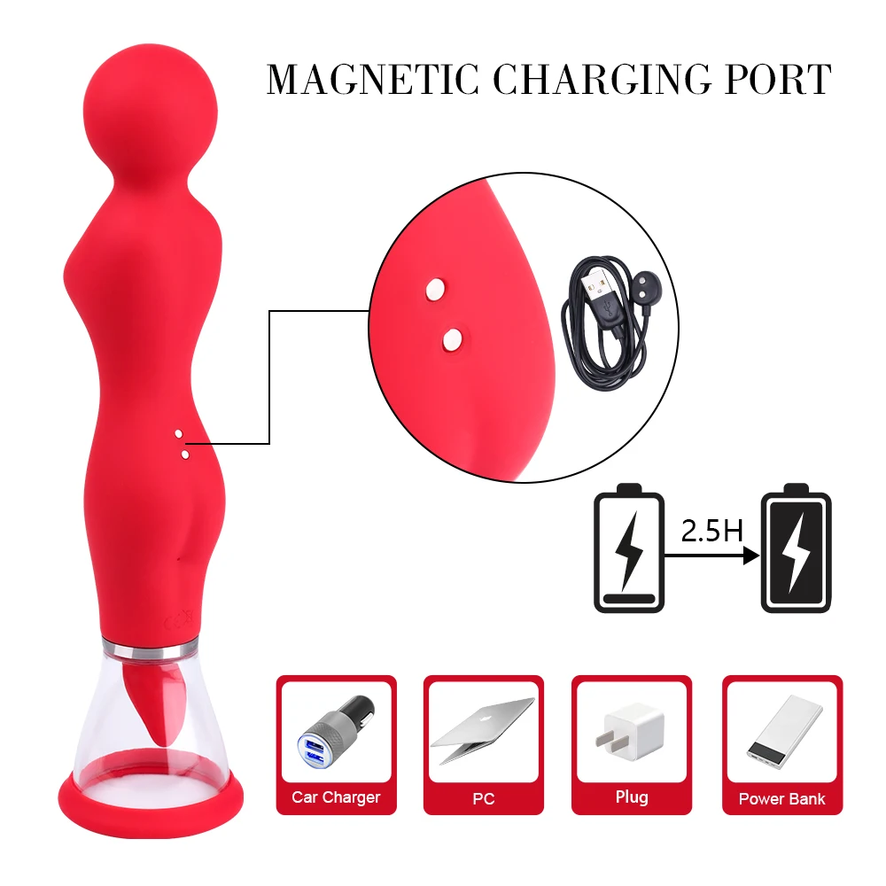 Clitoral Sucking Vibrator Tongue Licking Stimulator Waterproof G Spot Vibrator with 10 Vibrations Modes Adult Sex Toys for Women