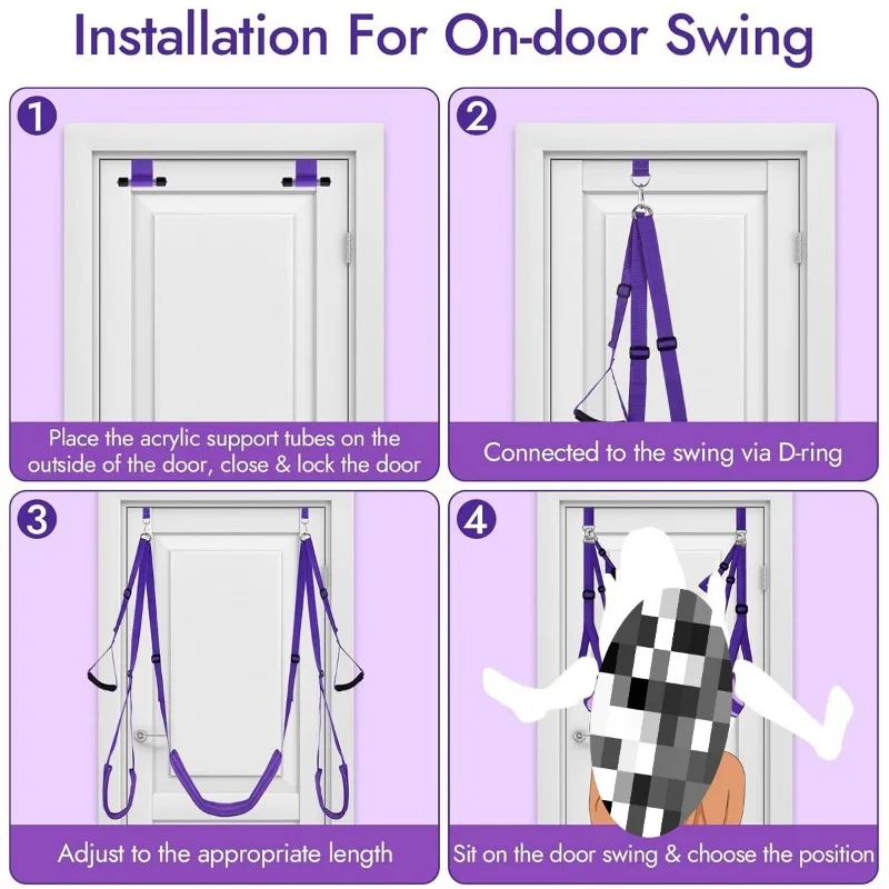 Sex Swing Erotic Toy Adjustable Straps with Seat Hanging Sexual Furniture Fetish Bondage Chairs Hanging Door Swing Couple BDSM