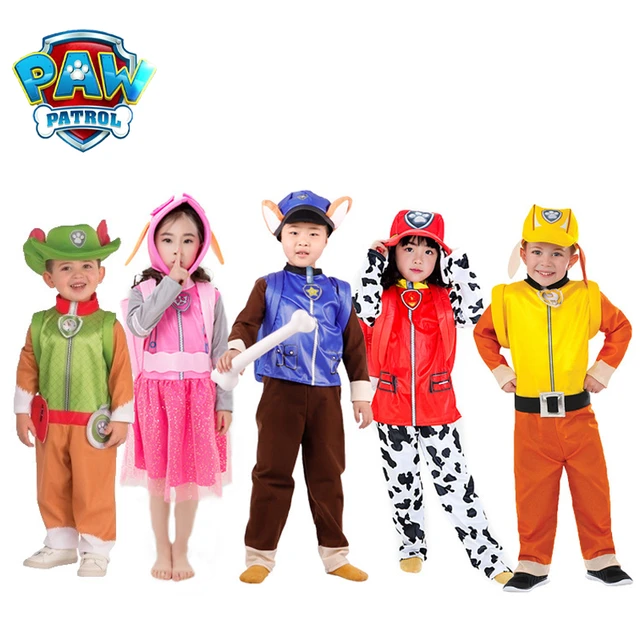 MNU8 Disfraz Infantil Patrulla Canina Día De Los Niños Cosplay Chase  Marshall Niñas Manga Larga Traje De Cumpleaños De Corta Halloween