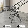 Home Indoor Folding Vertical Vlothes Drying Rack Veranda Steel Clothes Wheels Dryer Removable Quilt Tower Shelf Laundry Holder 3