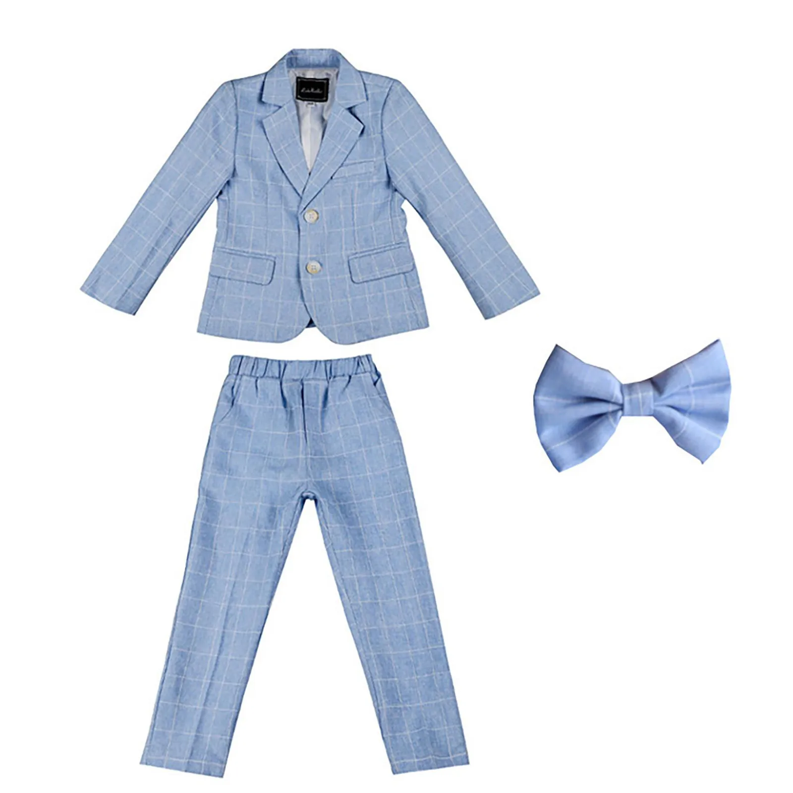 Classic Kids Piano Clothing Sets Formal Checkered Baby Boy Wedding Suits Dresses Children Festive Costume Elegant School Uniform