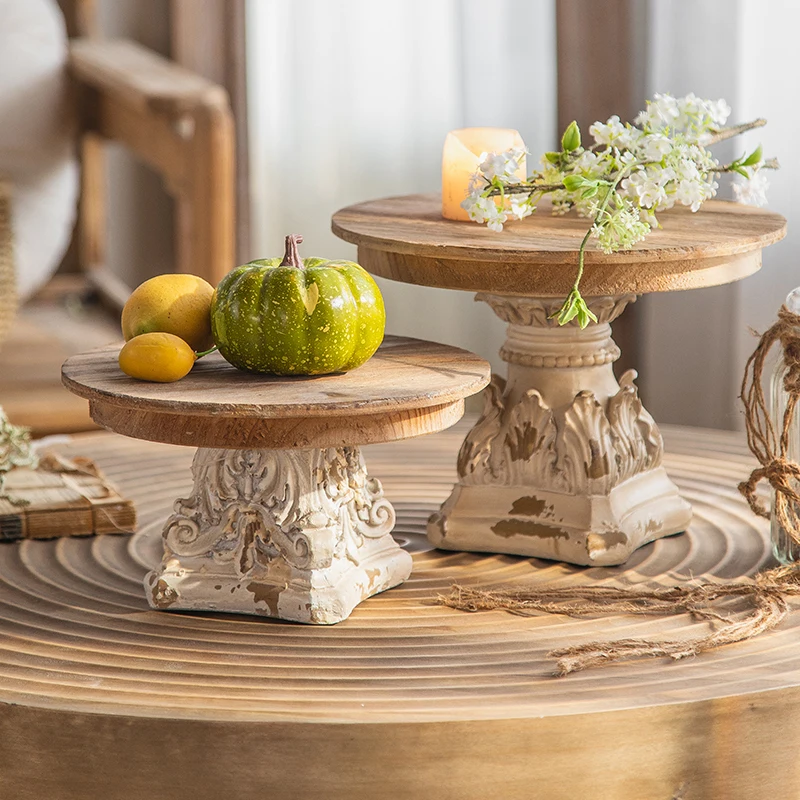 French retro style desktop fruit plate small ornament, photo studio wedding shooting display props, European style old tray 2
