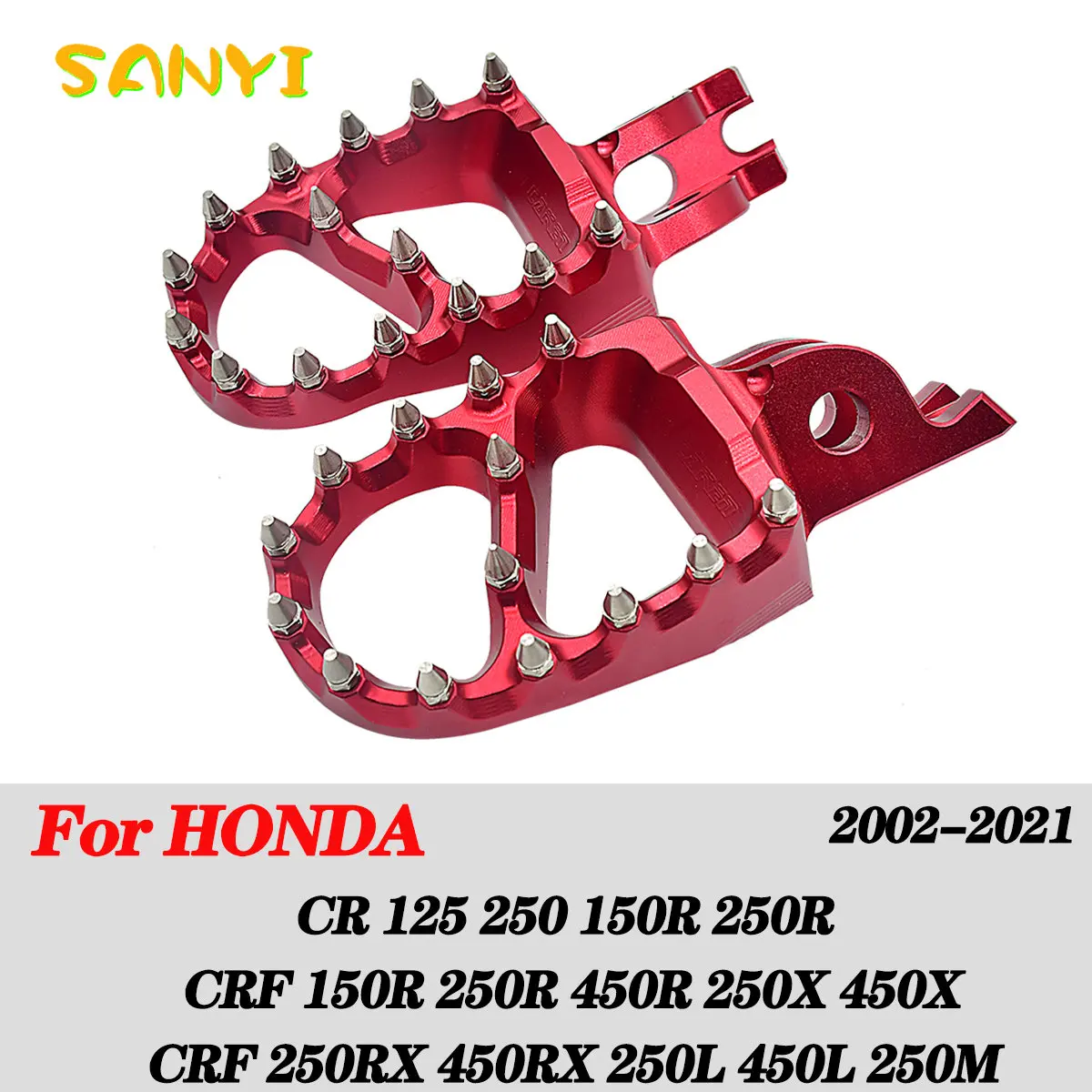 

Motorcycle CNC FootRest Footpegs Foot Pegs Pedals For HONDA CR 125 250 150R CR250R CRF 150R 250R 450R 250 450 X RX L M 2002-2021