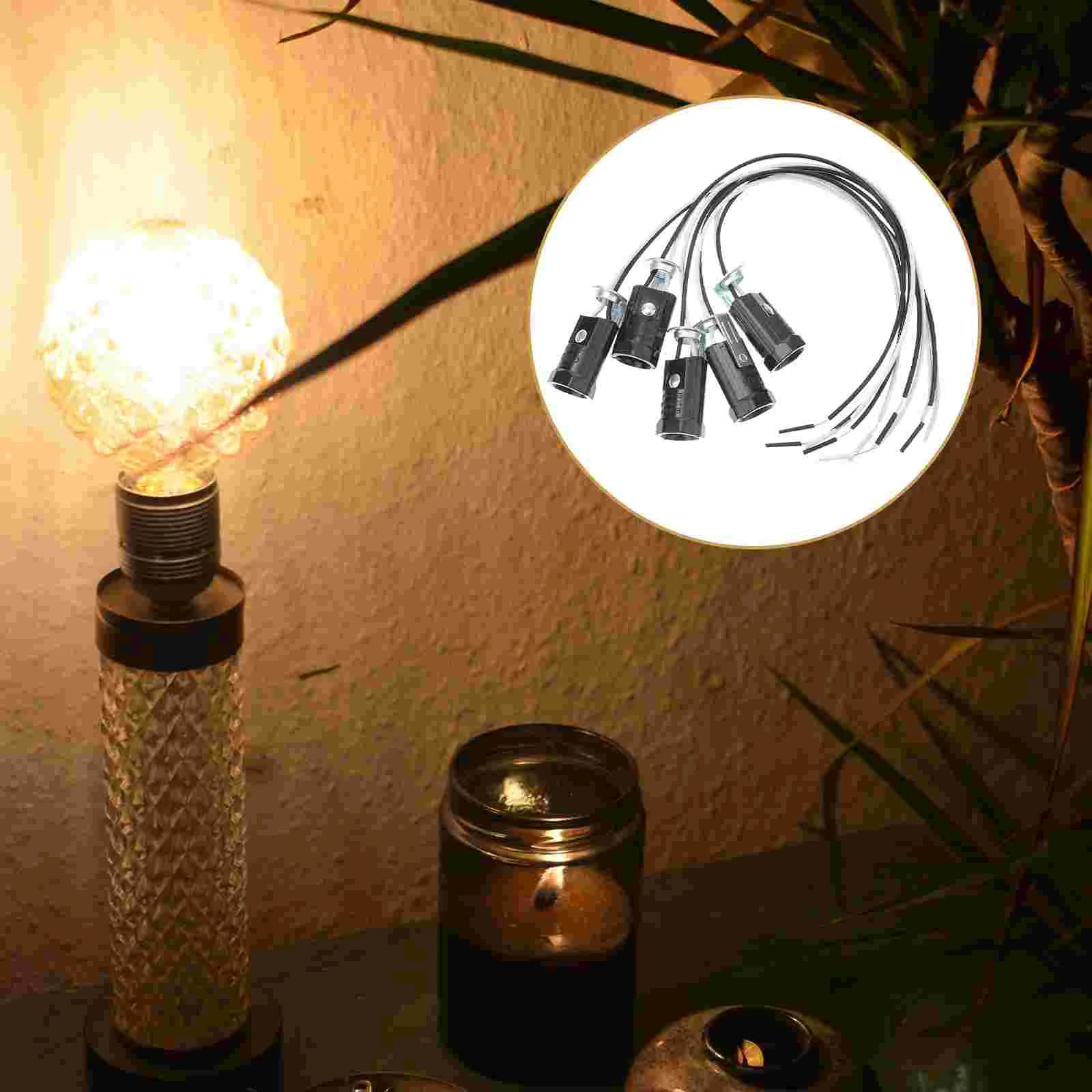 

5pcs E12 Thread Lamp Holder Ceiling Light Holder Light Bulb Base