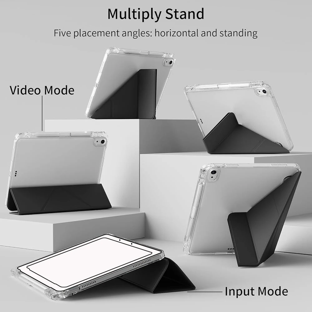 Y-Shaped Case for iPad A16 11th 10th generation, 5/6/7/8/9th gen, Air mini Pro 11 12.9 with Pencil holder Multi-Angle Stand — view 5